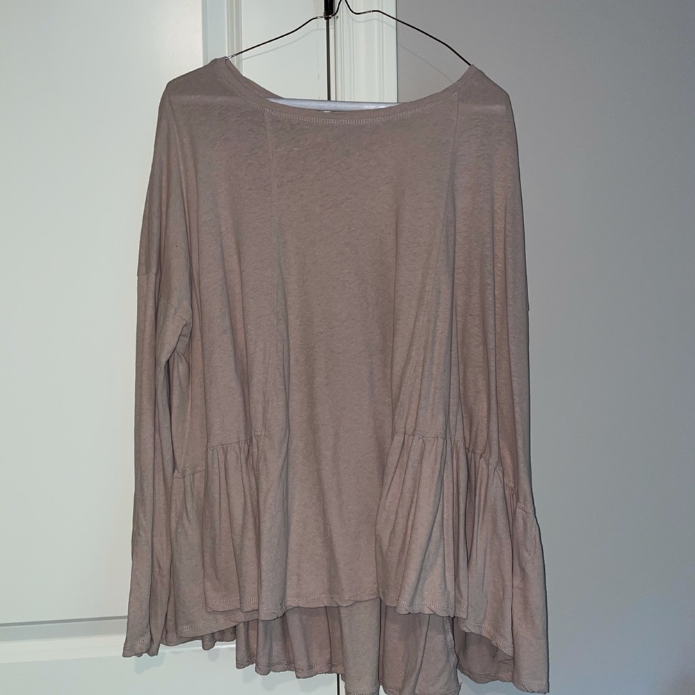 Beige Flowy Top